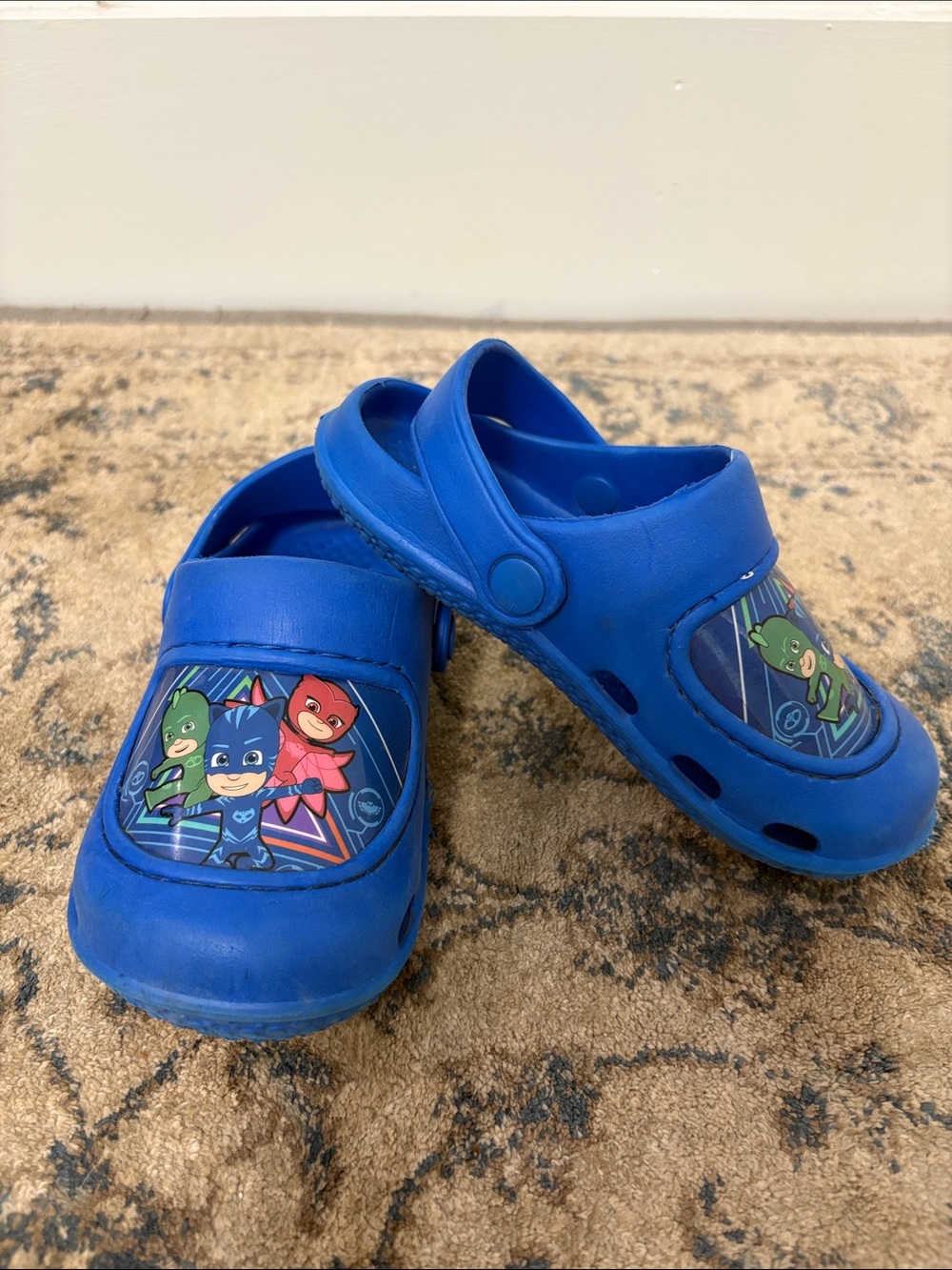 Kids’ Blue PJ Masks Clog Sandals - Comfortable Slip-On - Size Toddler Boy 8